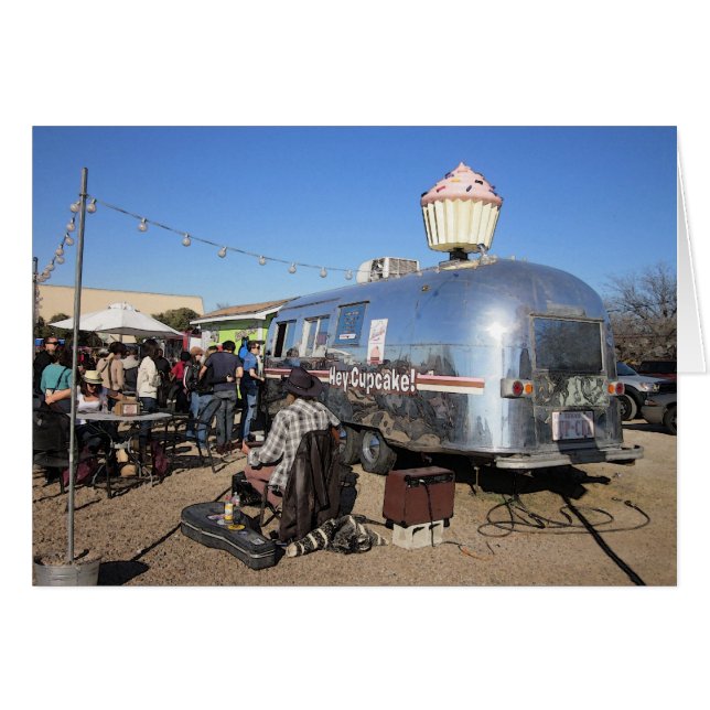 Cartão Reboque cupcake (Frente Horizontal)