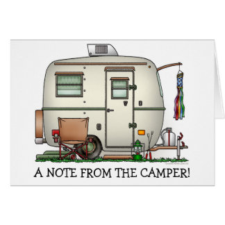 Cartão Reboque de vidro do viagem do campista do ovo do