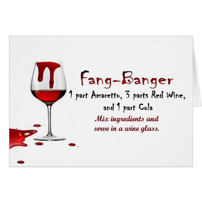 Cartão Receita da bebida do Colmilho-Banger (Frente Horizontal)