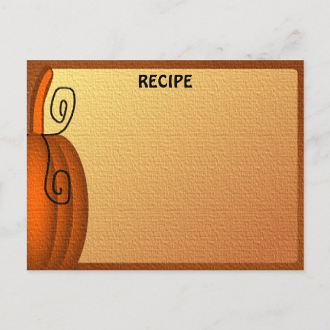 Cartão Receita de Outono #2 (Frente)