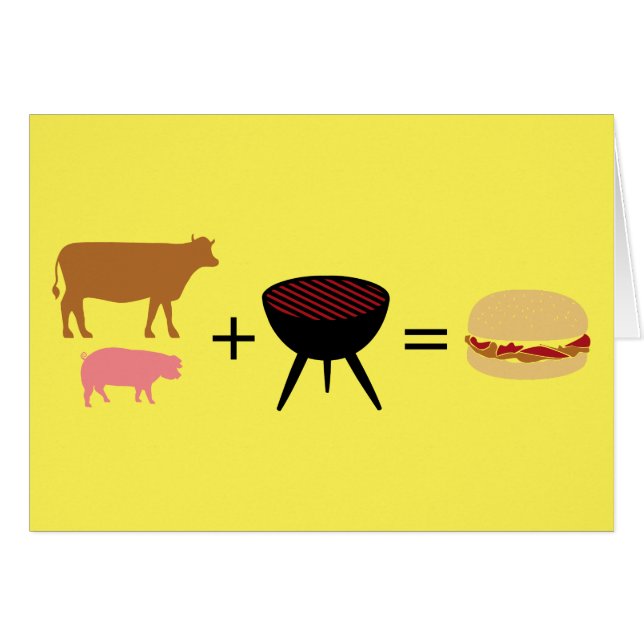 Cartão Receita do hamburguer do bacon (Frente Horizontal)