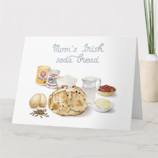 Cartão Receita Ilustrada de Pão de Soda