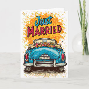 Cartão Recem casados pop Art