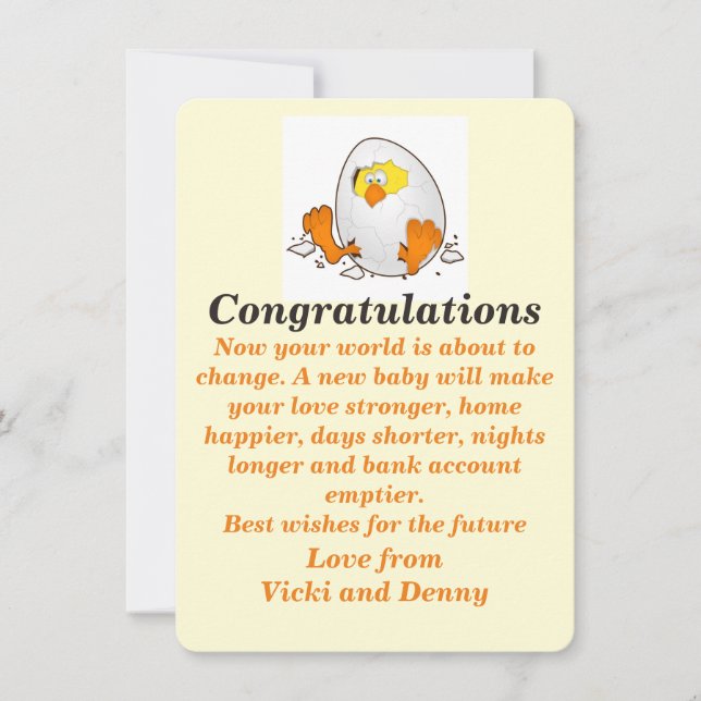 Cartão recém-nascido. (Frente)