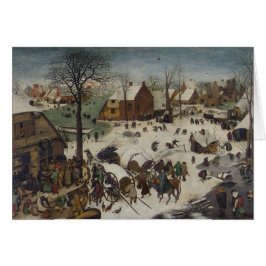 Cartão Recenseamento em Bethlehem por Pieter Bruegel