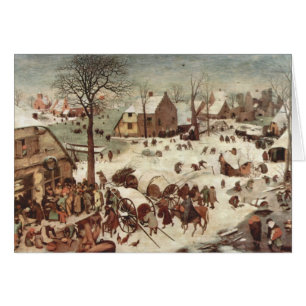 Cartão Recenseamento em Bethlehem por Pieter Bruegel