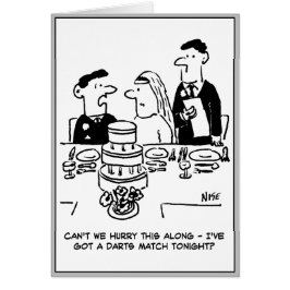 Cartão Recepção de Casamento o Noivo tem uma Partida de D