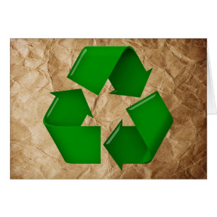 Cartão Reciclar - Papel amassado