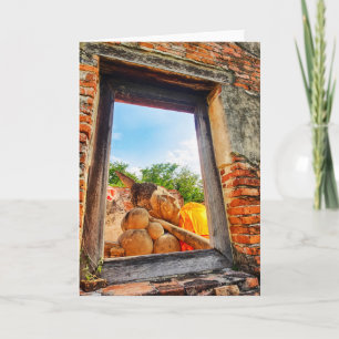 Cartão Reclining Buddha, Ayutthaya