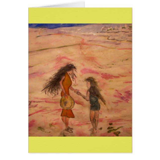 Cartão Recolha de conchas (Frente)