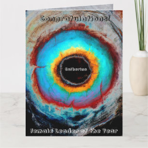 Cartão Reconhecimento de Celebração de Realização com Êxi