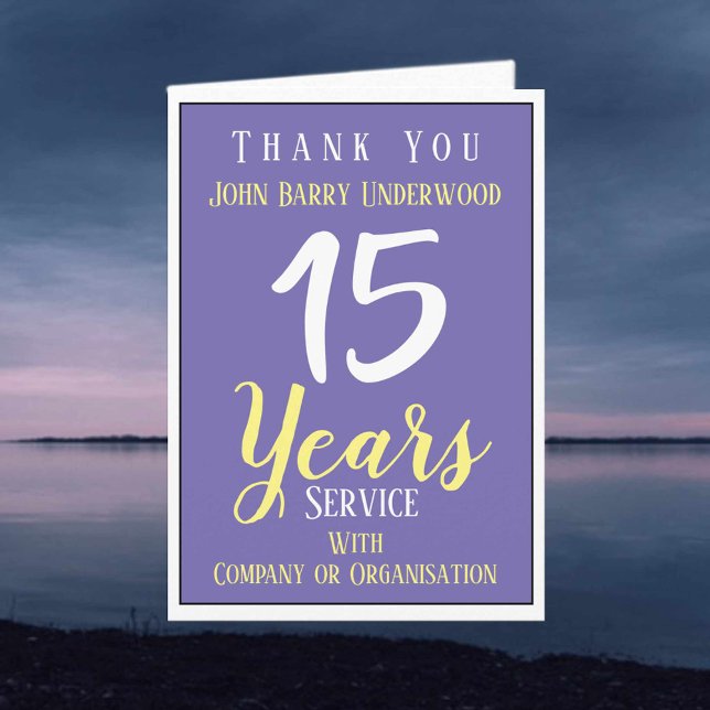 Cartão Reconhecimento de Prêmio de Serviço Longo (Criador carregado)