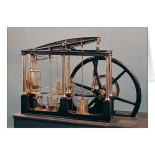Cartão Reconstrução do motor a vapor de James Watt