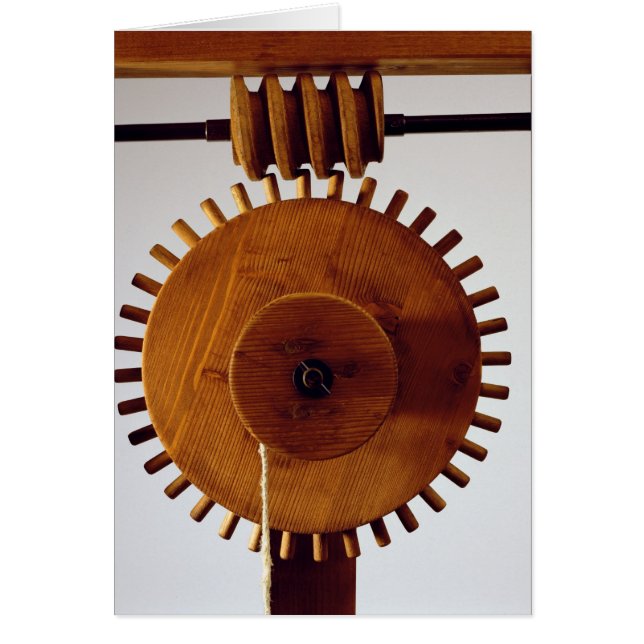 Cartão Reconstrução modelo do design de da Vinci (Frente)