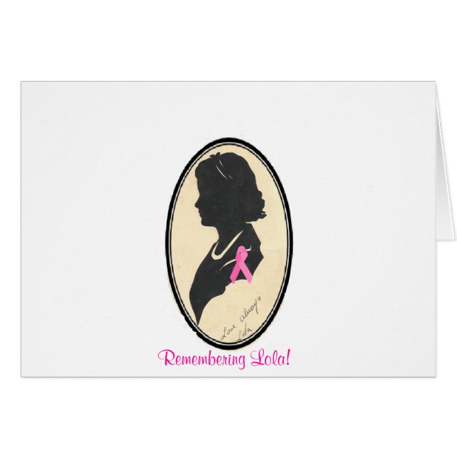 Cartão Recordando Lola (Frente horizontal)