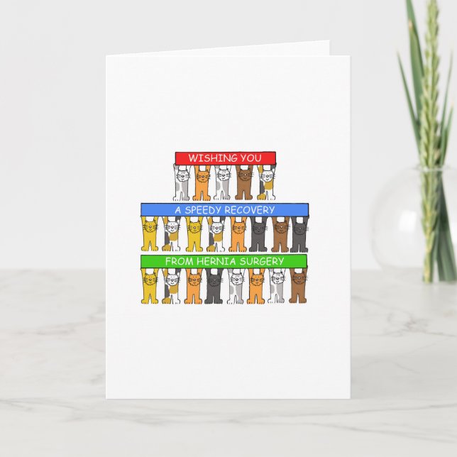 Cartão Recuperação rápida da cirurgia de hérnia (Frente)