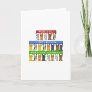 Cartão Recuperação rápida da remoção de dentes sábios