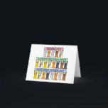 Cartão Recuperação rápida do transplante hepático<br><div class="desc">Três filas de gatos cartoon segurando banners coloridos pastel que têm 'Desejando uma rápida recuperação do seu transplante de fígado' escrito neles.</div>