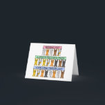 Cartão Recuperação rápida do transplante pulmonar<br><div class="desc">Três filas de gatos de desenho animado segurando banners coloridos pastel que têm escrito neles 'Desejando uma rápida recuperação do seu transplante pulmonar'.</div>