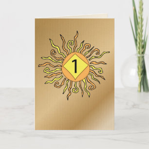 Cartão Recuperação: Sun no aniversário de 1 ano