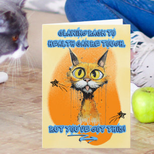 Cartão Recuperando-se com Estilo Rua de Gato Carta de Mel