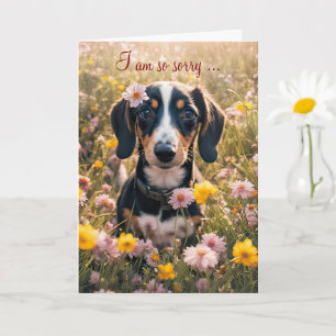 Cartão Recupere-se Sinta-se Melhor Cachorrinho Dachshund
