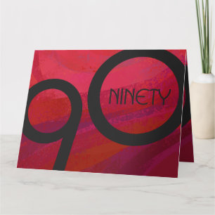 Cartão Red 90 Decade Birthday