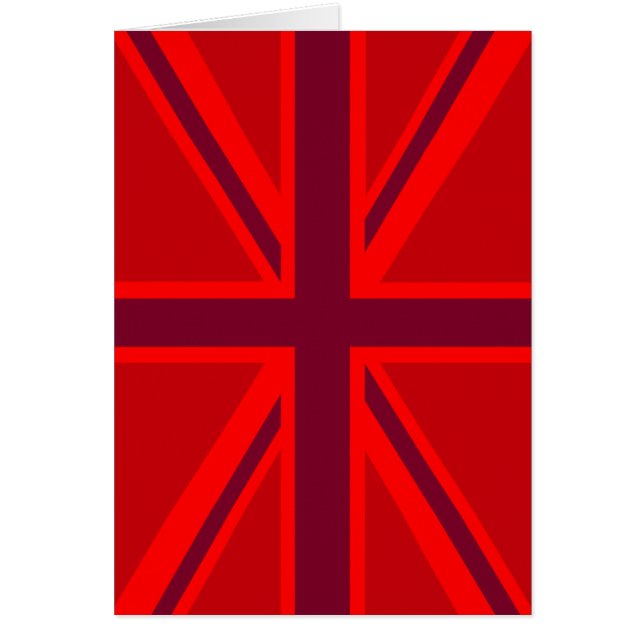 Cartão Red Accent Union Jack Design (Frente)