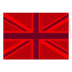 Cartão Red Accent Union Jack Design