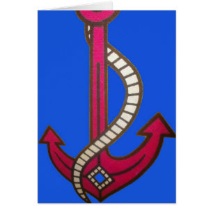 Cartão Red Anchor Art Impressão