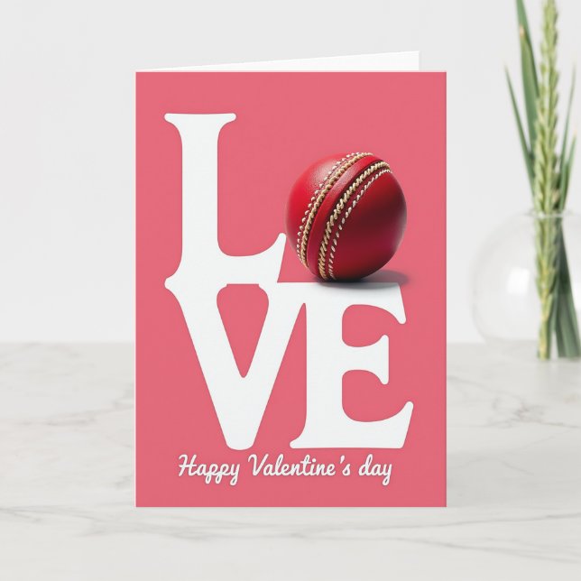 Cartão Red Ball Love Valentines Day Card (Frente)