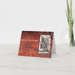 Cartão Red Barn Christmas