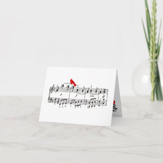 Cartão Red Bird e Music Note