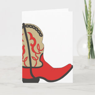 Cartão Red Cowboy Boot