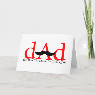Cartão Red Dad Mustache