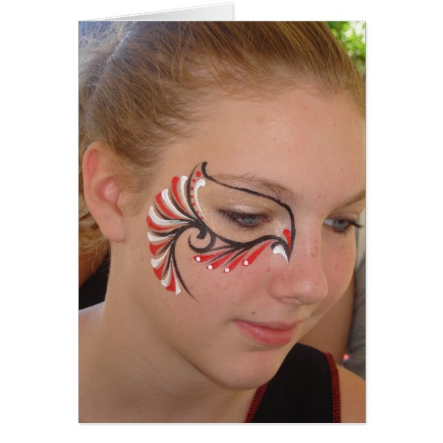 Cartão "Red Dourado Peacock" (Frente)