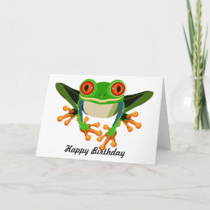 Cartão Red Eyed Tree Frog Birthday