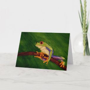 Cartão Red Eyed Tree Frog Blank Greeting Card