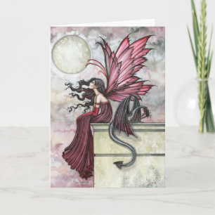 Cartão Red Fairy Dragon Card by Molly Harrison