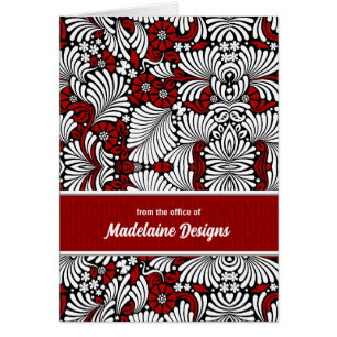 Cartão Red Fern Wood Professional Business Vazio