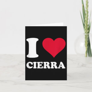 Cartão Red Heart I Love Cierra
