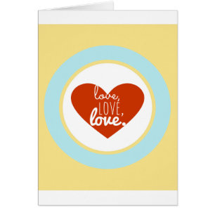 Cartão Red Heart Love Personalizável