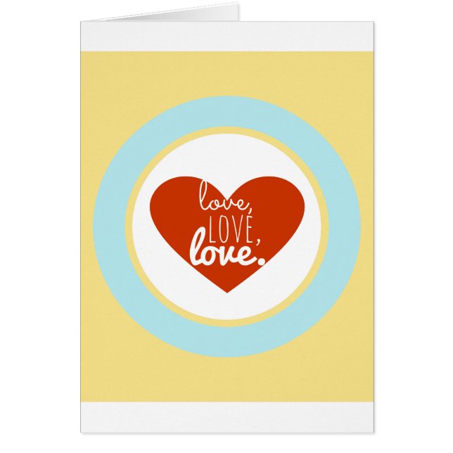 Cartão Red Heart Love Personalizável (Frente)