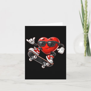 Cartão Red Heart Skateboard Dia de os namorados Toddler K