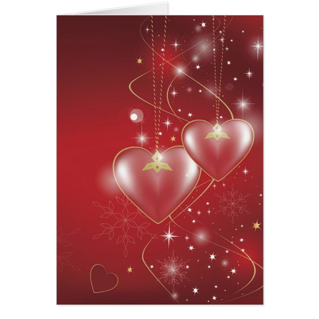 Cartão Red Hearts amam relacionamentos wallpaper (Frente)