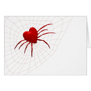 Cartão Red Hearts Spider
