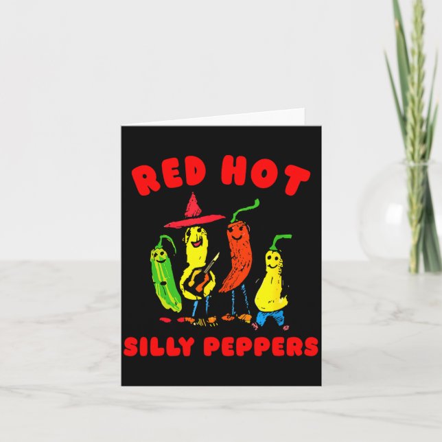 Cartão Red Hot Silly Peppers, Funny  (Frente)
