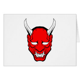 Cartão Red Japan Hannya Mask