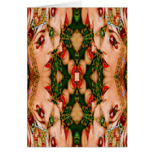 Cartão Red Lábios Mandala