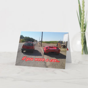 Cartão Red Lamborghini greeting card - encouragement